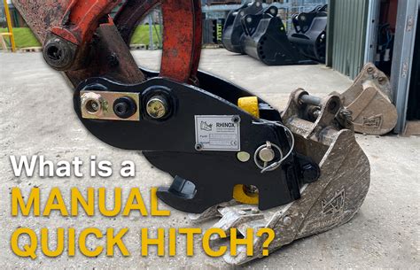 mini digger manual quick hitch|quick hitch for rhinox mini.